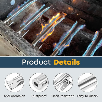 Grill Replacement Parts for Nexgrill 720-0830H,720-0888,720-0888N,720-0830D,720-0783E 4 Burner Tubes Compatible with Home Depot Nexgrill 4-Burner Gas Grills