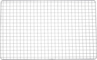 HARFINGTON Square BBQ Grill Net 17.3"x11.6" Stainless Steel Cross Wire Barbecue Mesh Mat for Baking Smoking Charcoal Grilling Roasting