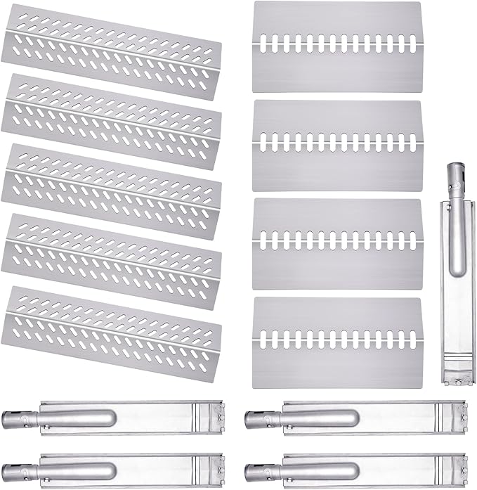 16516 16631 16520 Grill Burner Replacement for 5 Burners Bull Grill Replacement Parts Bull Brahma 57568 57569, Cal Flame BBQ04103000, BBQ04103010-CC, Grill Heat Plates Grill Parts Accessories