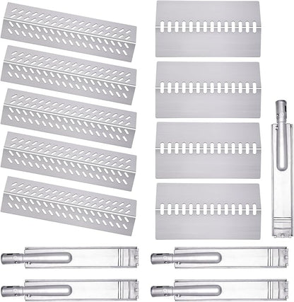 16516 16631 16520 Grill Burner Replacement for 5 Burners Bull Grill Replacement Parts Bull Brahma 57568 57569, Cal Flame BBQ04103000, BBQ04103010-CC, Grill Heat Plates Grill Parts Accessories