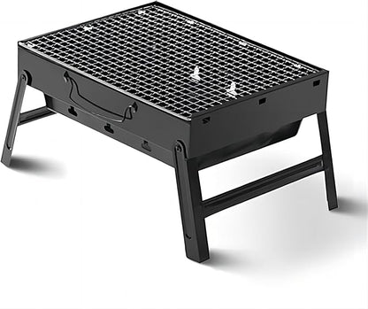 Large 17" Portable Folding Barbecue Grill Charcoal Lightweight Barbecue Grill Tools for Outdoor Grilling Cooking Camping Hiking Picnics Tailgating Backpacking Party