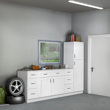 Design House Brookings Kitchen Bridge Cabinet, Soft-Close Doors, Shaker Style, Solid Wood Face & Door Frame, Finished Interior, Easy-To-Assemble, White, 30.0 in. W x 12.0 in. H x 12.0 in. D, 561621