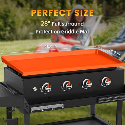 TAOMAND 28" Blackstone Silicone Griddle Cover and Blackstone Griddle Accessories | Comprehensive Protection | Thick & Durable | Reusable & Premium Food-Grade Silicone Grill Mat | from Dirt & Rust