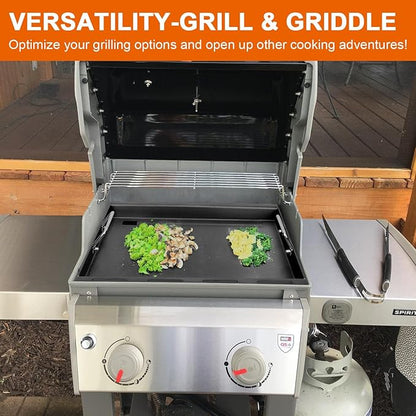 Full-Size Griddle Inserts for Weber Spirit 300 Series(2025 Models) E310 E325 EP325, Flat Top Griddle for Spirit II/I 200 Series(2016-2024) E-210 E-220 S-210 S-220, Replace for Weber 7637 Grill Grates