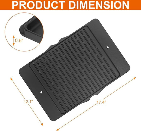 7598 Grill Griddle for Weber Spirit 300 Series Spirit E310 S-310 E-315 S-315 E-320 S-320 E-330 S-330 Spirit II E310 S-310Grill, Reversible Replacement Cast Iron Griddle Double Sided