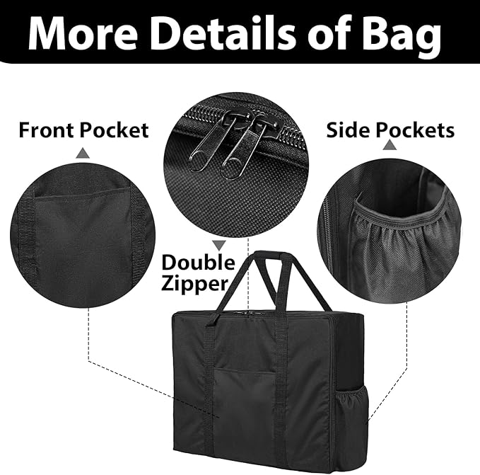 Griddle Carry Bag for Blackstone 2363 2250 2246 2364 Adventure Ready 14" Propane Camping Griddle with Side Burner, Storage Bag with Handles & Side Pockets, Portable Carrying Case