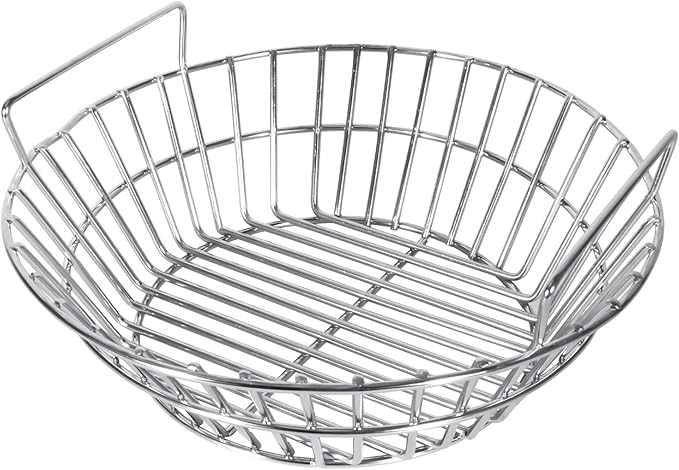 Charcoal Ash Basket for Large Big Green Egg, Kamado Classic, Pit Boss, Louisiana Grills, Primo Kamado and Large Grill Dome - Heavy Duty Stainless Steel