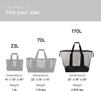 MISSION Boat Gear CASSI Heavy-Duty Outdoor Tote and Waterproof Marine-Grade Mesh Boat Bags