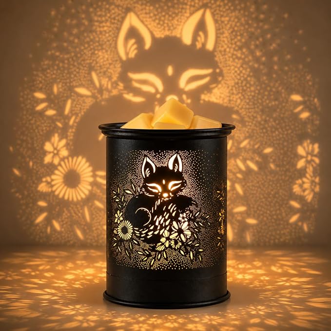 Wax Melt Warmer Metal Wax Warmer for Scented Wax Candle Wax Burner(Fox) | Electric Fragrance Candle Oil Burner 2 in 1 Wax Melts as Gifts for Moms Grandma Women Girls