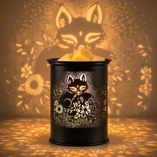 Wax Melt Warmer Metal Wax Warmer for Scented Wax Candle Wax Burner(Fox) | Electric Fragrance Candle Oil Burner 2 in 1 Wax Melts as Gifts for Moms Grandma Women Girls