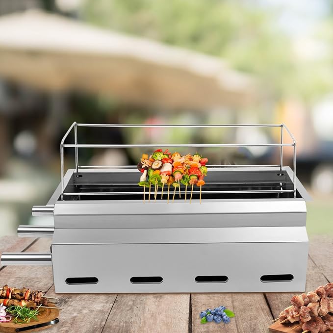 Portable Charcoal Grill, 18" Portable for Barbecue, Dual Venting System BBQ Grill, for Outdoor Camping Backyard Hiking Picnics Traveling