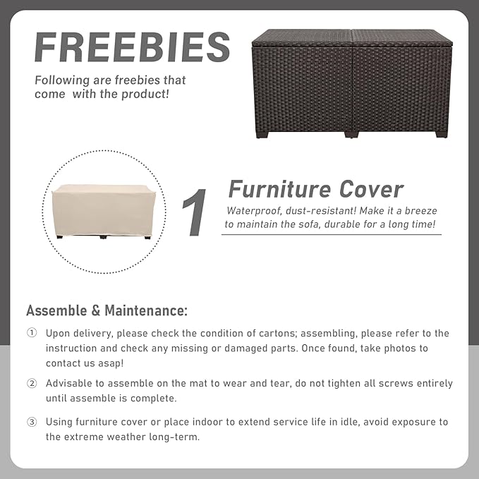 Lviden 180 Gallon Deck Storage Box Outdoor Storage Box Large Patio Storage Bin with Waterproof Lining Bag Cushion Storage Bin Outdoor, Brown