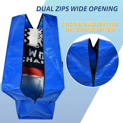 Extra Large Storage Bags, 98 Gallon XXL Jumbo Large Moving Bags Heavy Duty | 1 PACK Clothes Storage Totes Bins Moving Boxes Supplies, Foldable Travel Duffle Bag, Christmas Tree Bag, 56x27x15 inch