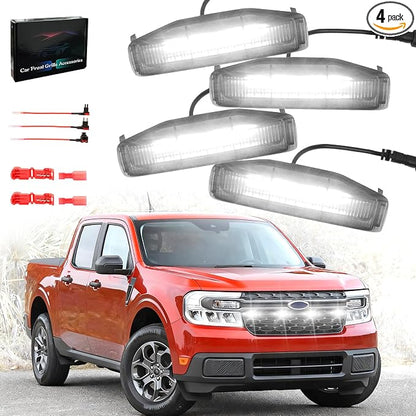Front Grille Led Light For 2022 2023 2024 Ford Maverick XLT Raptor Style Grill Lights,Maverick Accessories (Only Fit XLT-White)