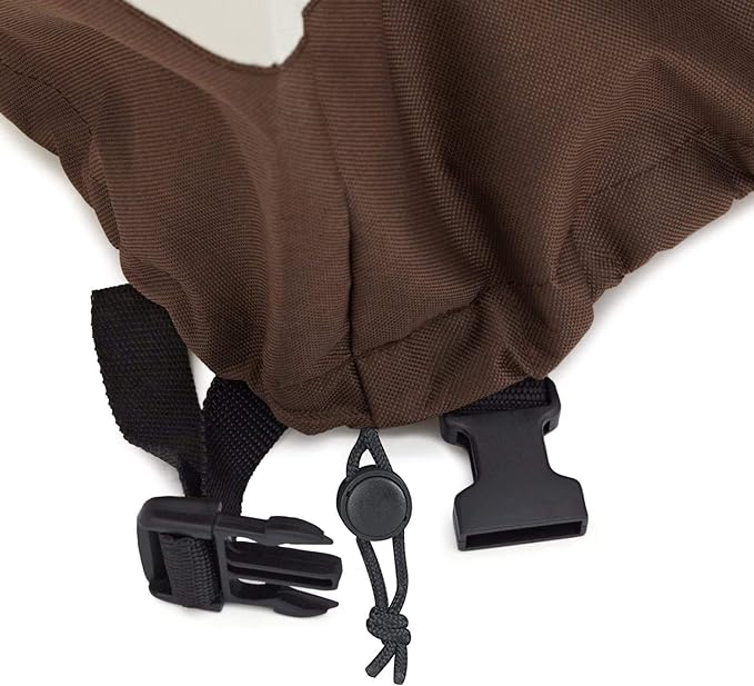 Amazon Basics Outdoor Patio Chair Covers, Waterproof, Anti-UV, Weather Resistant, Durable, Set of 2, Beige/Tan