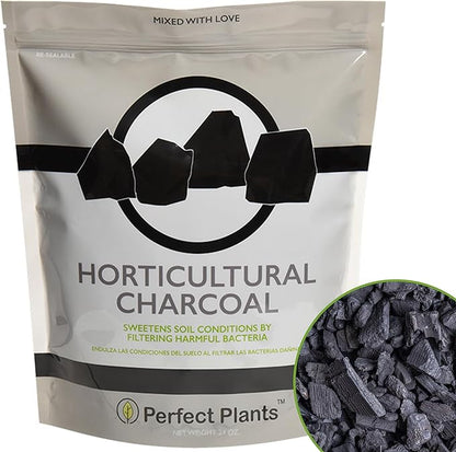 Horticultural Charcoal by Perfect Plants -4qts of Plant Charcoal - Naturally Cleanses, Flushes Toxins and Excess Moisture from Containers and Terrariums