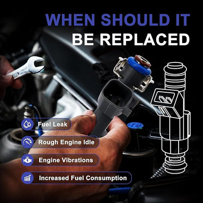 HiSport Fuel Injectors 12613163 4PCS Compatible with Pontiac 2010 G6, Replacement for Chevrolet HHR 2009-2011, Malibu 2010-2012 2.4L L4 Replaces FJ1064 4G2251 800-2100N 67671 832-11216