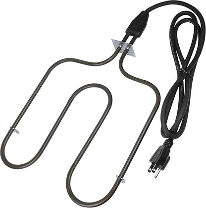 116-7000-0 Electric Heating Element, 1500W 120V Replacement for Brinkmann Gourmet Electric Smoker, Universal Outdoor Smoker and Grill Heating Part with Thermostat