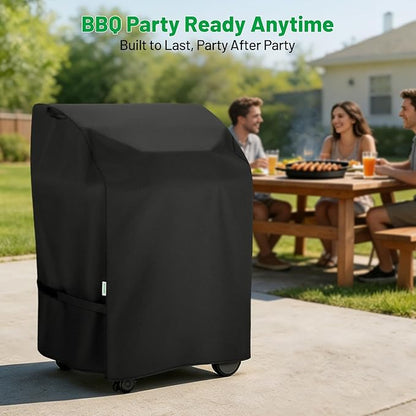 32 Inch Grill Cover, Heavy Duty BBQ Gas Grill Cover for Outdoor, All Weather Waterproof UV Protection, Fits 2 Burner Grills with Folded Shelves, Fits Weber, Nexgrill, Char-Broil
