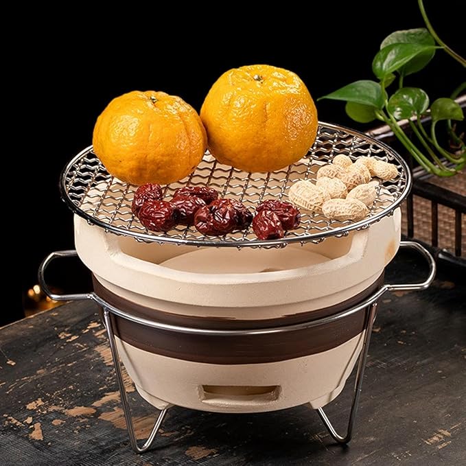 Portable Charcoal Grill For Camping & Backyard, Japanese Pottery Bbq Stove For Picnics, Outdoor Cooking, Compact Barbecue Grill