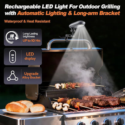 BBQ Grill Light for Blackstone Griddle and Weber Grill, Automatic On/Off BBQ Light, Blackstone Griddle Accessories, LED BBQ Grilling Accessories for Outdoor Grill, Gifts for Men Dad (1, Diamond)