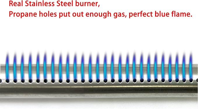 Parts Kit DG116 Replacement for BBQ Grillware GGPL-2100 Gas Grill Burners, Heat Plates-3 Pack (Stainless Steel Burner + Porcelain Steel Heat Plate)