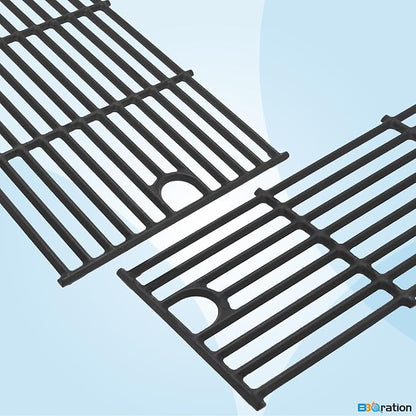 17" Grill Grate and Heat Plate for Charbroil Performance 2-Burner 463630021 | G426-0004-W1 G426-0005-W1 Cooking Grate for Charbroil 463630021 463660421 463630422 463660021, Heavy-duty Cast Iron