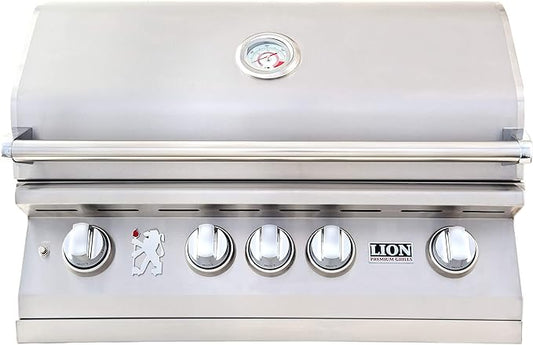 Lion L75000 32-Inch Built-in Natural Gas Grill with Rear Infrared Burner
