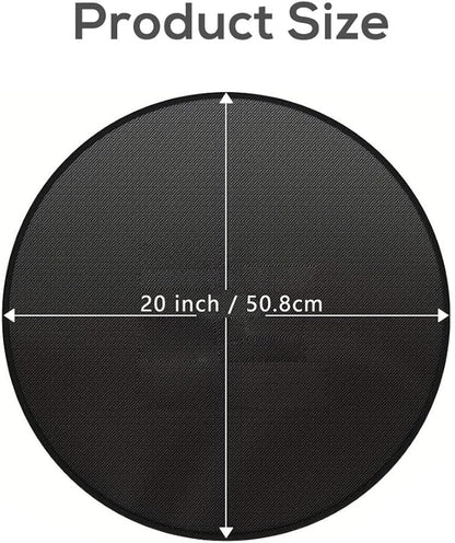 20 Inches Ash Barrier for Hot Fire Pit & BBQ Grill, Waterproof Heat Shield for Wood Decks & Grass, Portable Outdoor Camping Stove Pad, Easy to Clean Portable Stove BBQ Picnic Blanket