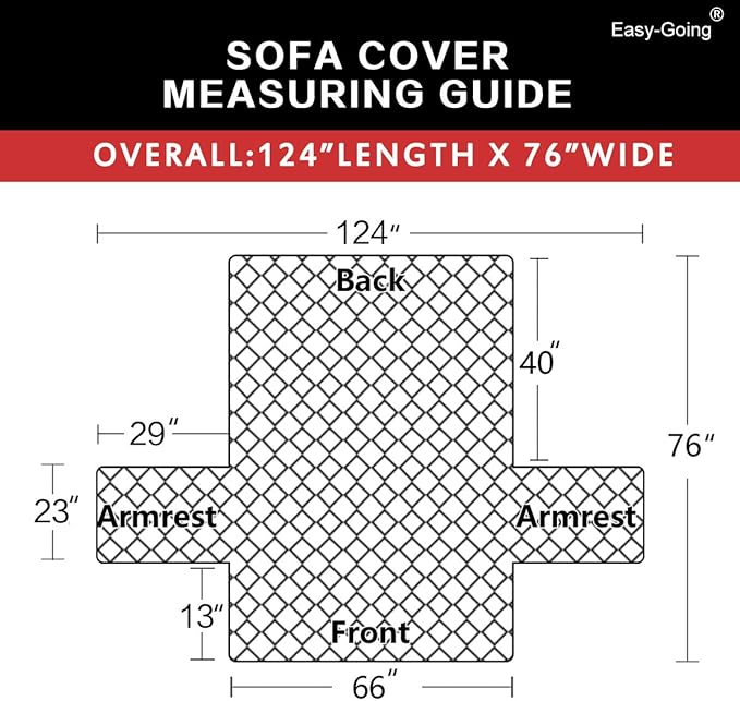 Easy-Going Reversible Couch Cover, 3 Cushion Sofa, Large, Gray/Light Gray | Machine Washable Slipcover For Dogs, Water Resistant Furniture Mat For Living Room, Non-Slip Sofa Cover, Pet Friendly