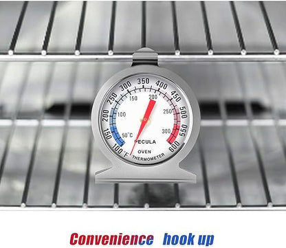 Oven Thermometer 50-300°C/100-600°F, Oven Grill Fry Chef Smoker Thermometer Instant Read Stainless Steel Thermometer Kitchen Cooking Thermometer (3Pack)
