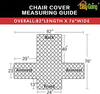 Easy-Going Reversible Couch Cover, Small Chair, Pink/Beige | Machine Washable Slipcover For Dogs, Water Resistant Furniture Mat For Living Room, Non-Slip Sofa Cover, Pet Friendly