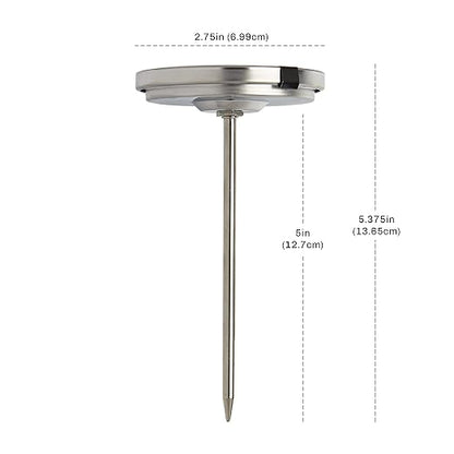 CDN Ovenproof Meat Thermometer NSF Certified Pro Accurate, Temperature Guide on 2" Dial - Easy-to-Read - Poultry, Roasting, Waterproof - IRM200