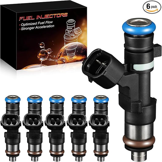 0280158005 for:-Nissan 3.5L Fuel Injectors Compatible With Altima 2004-2006, Maxima 2004-2008, Murano 2003-2004, Quest 2004-2009 3.5L V6, Replacement 842-12297 (6 Pcs)