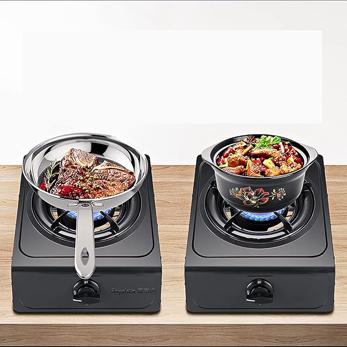Gas Hob 4.2Kw Portable Camping Gas Stove Indoor Lpg Cooktop Single Burner Cooker 37X29X14Cm (Lpg) (Lpg)