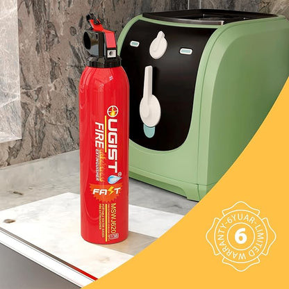 Ougist Small Portable Fire Extinguisher for Home and Car, 21oz Each, 1-Pack, Water-Based Fire Extinguishers for Quick Emergency Response, Prevent Re-Ignition, Ideal for Vehicle and Camping,Kitchen