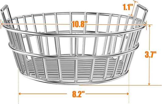 onlyfire Charcoal Ash Basket Stainless Steel Charcoal Holder with Handles, Fits Kamado Joe-Joe Junior Grill