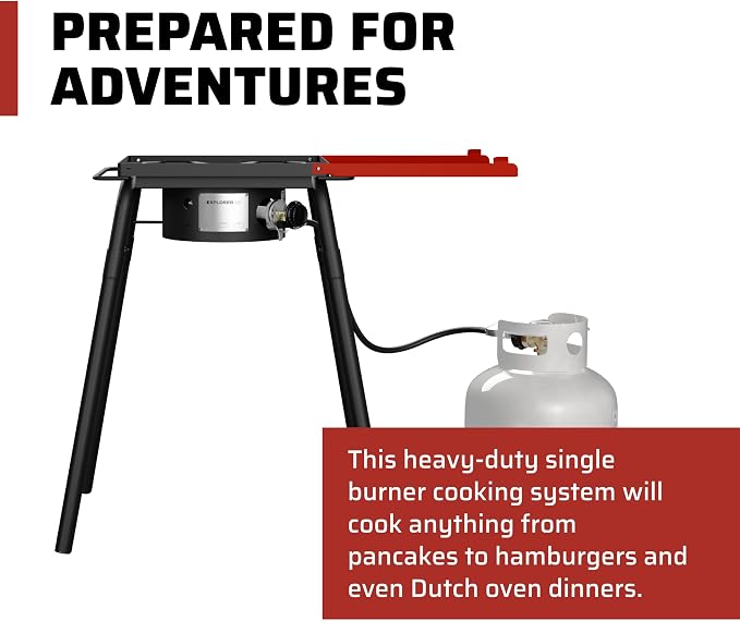 Camp Chef Camp Chef Pro 30 Single Stove - 1-Burner Camp Stove - Ultra Portable Gas Stove for Outdoor & Camping Gear - 231 Sq In Cooking Area