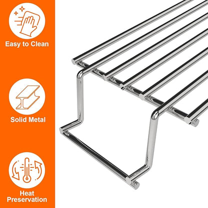 7641 Warming Rack for Weber Spirit 300 & GS4 Spirit II 300 Series E-310 320 330 S-310 320 330 Gas Grills with Front Control Knobs, Upper Rack for Weber Genesis Silver Gold B/C Gas Grill, 24.8 Inch