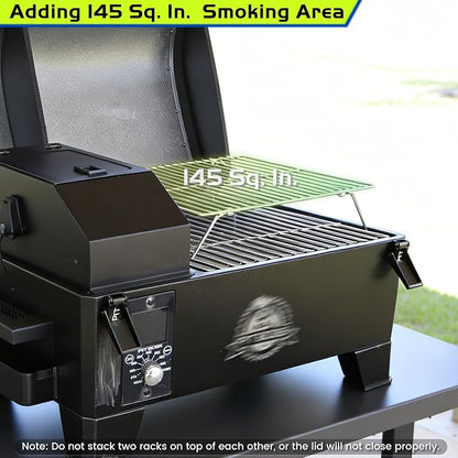 Jerky Racks for Traeger Ranger Smoker Scout Grill Grates Replacement Parts Cooking Grid for Pit Boss 150 Series PB150 150PPS Z Grills 220A Tabletop Stainless Steel Smoking Warming Rack Shelf Accessory