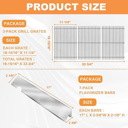 GS4 Genesis 2 Grill Parts for Weber 4-Burner GS4 Genesis II/II LX 400 SER Genesis II E410 Replacement Webber Genesis 400(2022 Y) Accessories for Weber Grates 66089 66097 & Flavorizer Bars 66030 66033
