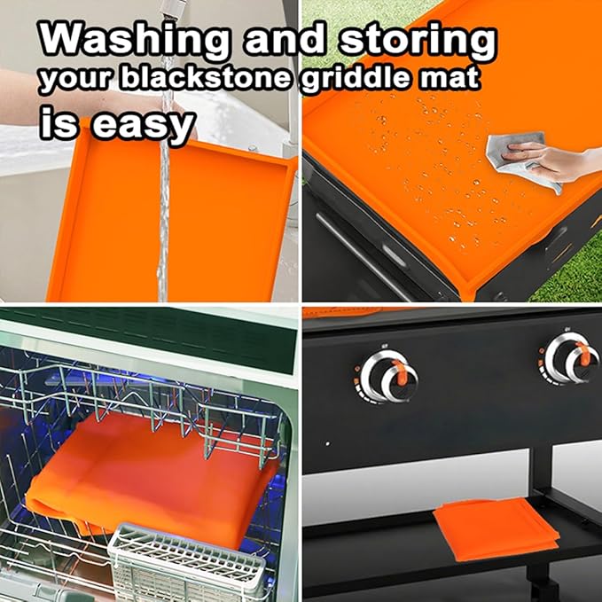 36" Silicone Griddle Mat for Blackstone 36 Inch Grill,with 16" Blackstone Griddle Accessories,Heavy Duty Food Grade Silicone Cover, Protect Your Grill from Dirt & Rust All Year Round