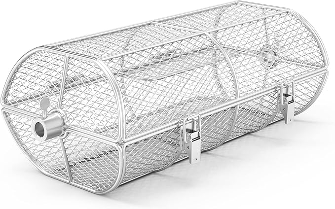 only fire Universal Stainless Steel Rotisserie Grill French Fries Basket Fits for Any Gas Grill