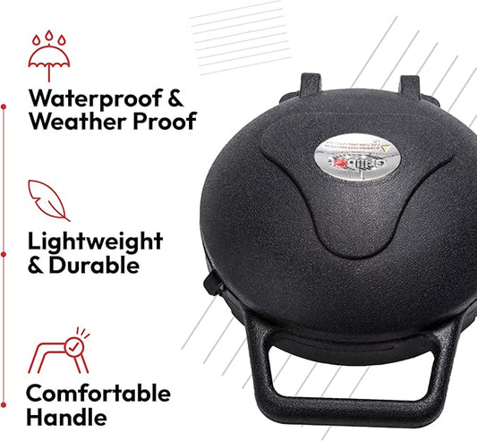 Grillbot Carry Case Automatic Grill Cleaning Robot – Weatherproof, Portable Protective Case with Handle & Locking Tabs