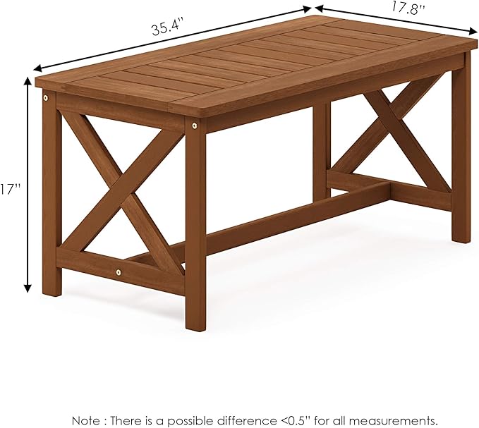 Furinno FG18111 Tioman Coffee Table, X-Leg, Natural