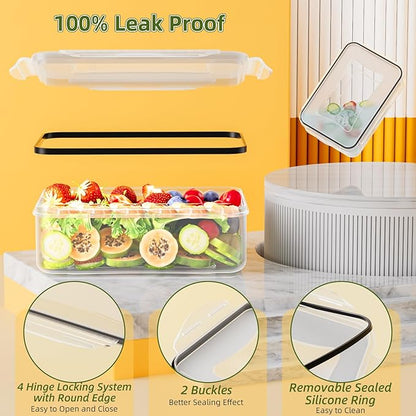 50 PCS Food Storage Containers with Lids Airtight (25 Lids & 25 Containers) | Reusable Plastic Leakproof Meal-Prep Container for Kitchen Storage Organization Microwave/Dishwasher Safe with Labels & Pen