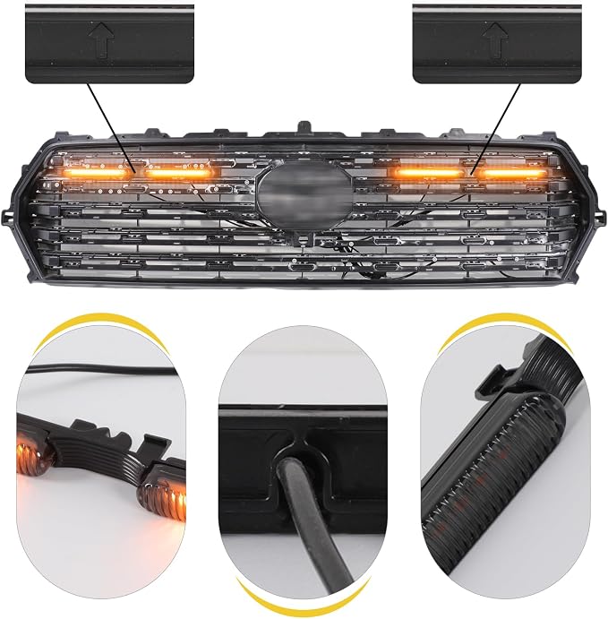 Auto Led Grills Lights fit for 2024 2025 2026 Toyota Tacoma Limited | amber ,white ,RGB 2025 2026 tacoma limited grille light assembly