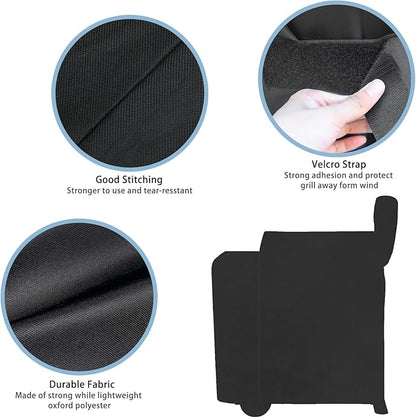 Grill Cover for Traeger 22 & Pro 575 Series Grill, 600D Waterproof Cover for Traeger Lil' Tex Elite 22, for Z-Grill Smoker, Replace for BAC379 Grill Parts, 35" x 22" x 39"