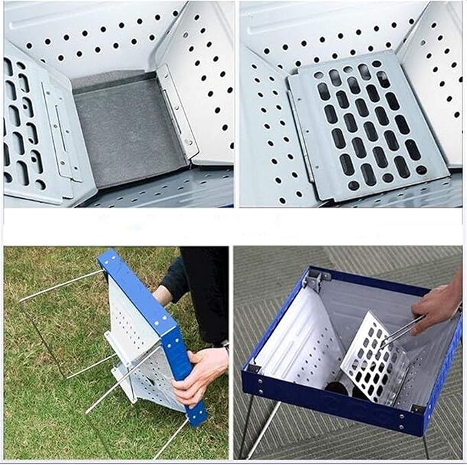 Foldable Charcoal Grill Portable BBQ Barbecue Grill Lightweight Simple Grill for Camping Garden Outdoor Travel
