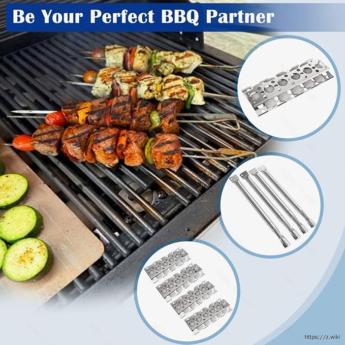 SafBbcue Grill Briquettes for Summerset Sizzler Grill Parts RCS 26" 32" 40" Grill Replacement Parts Turbo Captn Cook CG3CKWN CG4CKW Flame Tamer(3-Pcs)